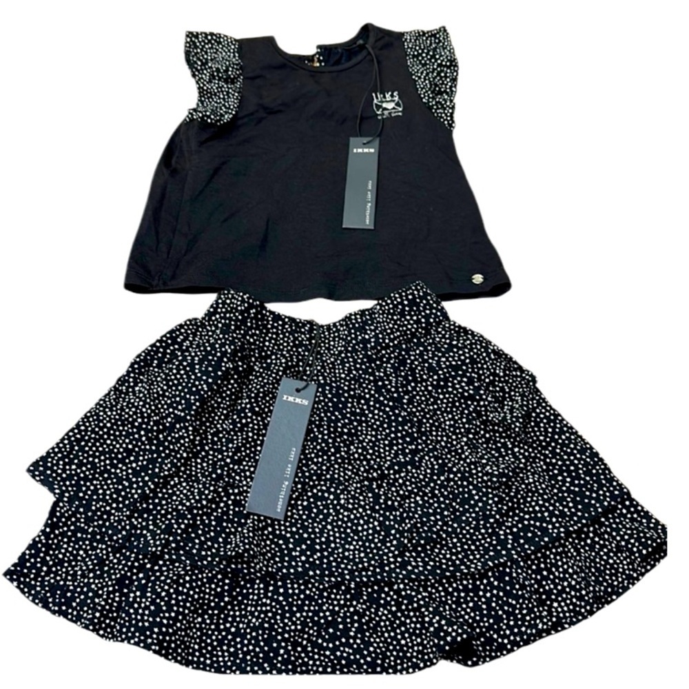 IKKS viscose top and skirt set